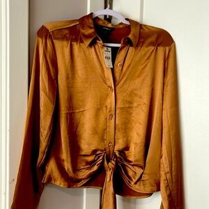 Rust color women shirt